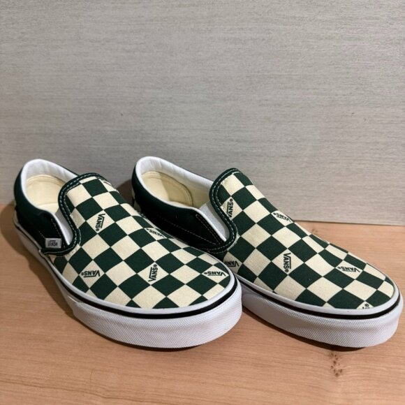 Emerald Green Classic Slip-On Checkerboard Shoe - Picture 1 of 5